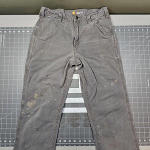 Carhartt Pants Mens 33x32 Canvas Relaxed Fit Y2k Streetwear Skater Grunge Stain